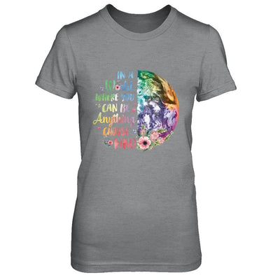Earth In A World Where You Can Be Anything Be Kind-T-Shirt & Hoodie-Women's T-Shirt-Sport Grey