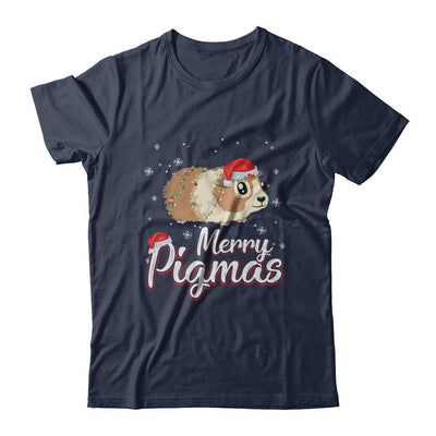Merry Pigmas Funny Guinea Pig Santa Hat Christmas Gift-T-Shirt & Sweatshirt-Classic T-Shirt-Navy