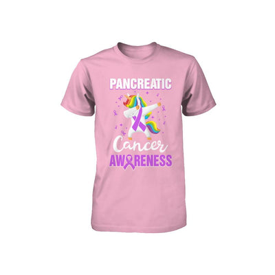 Inspirational Pancreatic Cancer Awareness Unicorn Support Youth-Youth Shirt-Toddler T-Shirt-Pink