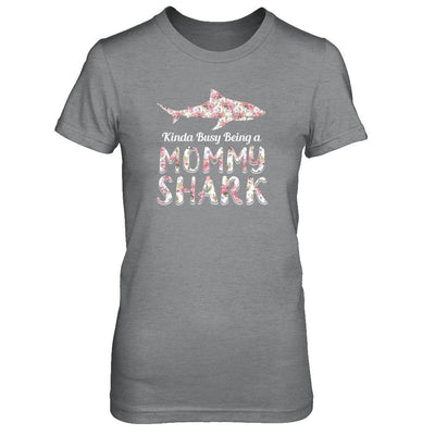 Mommy Shark Kinda Busy Being A Mommyshark-T-Shirt & Tank Top-Women's T-Shirt-Sport Grey