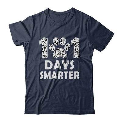 101 Days Smarter Teacher Dogs Days Of School Student-T-Shirt & Hoodie-Classic T-Shirt-Navy