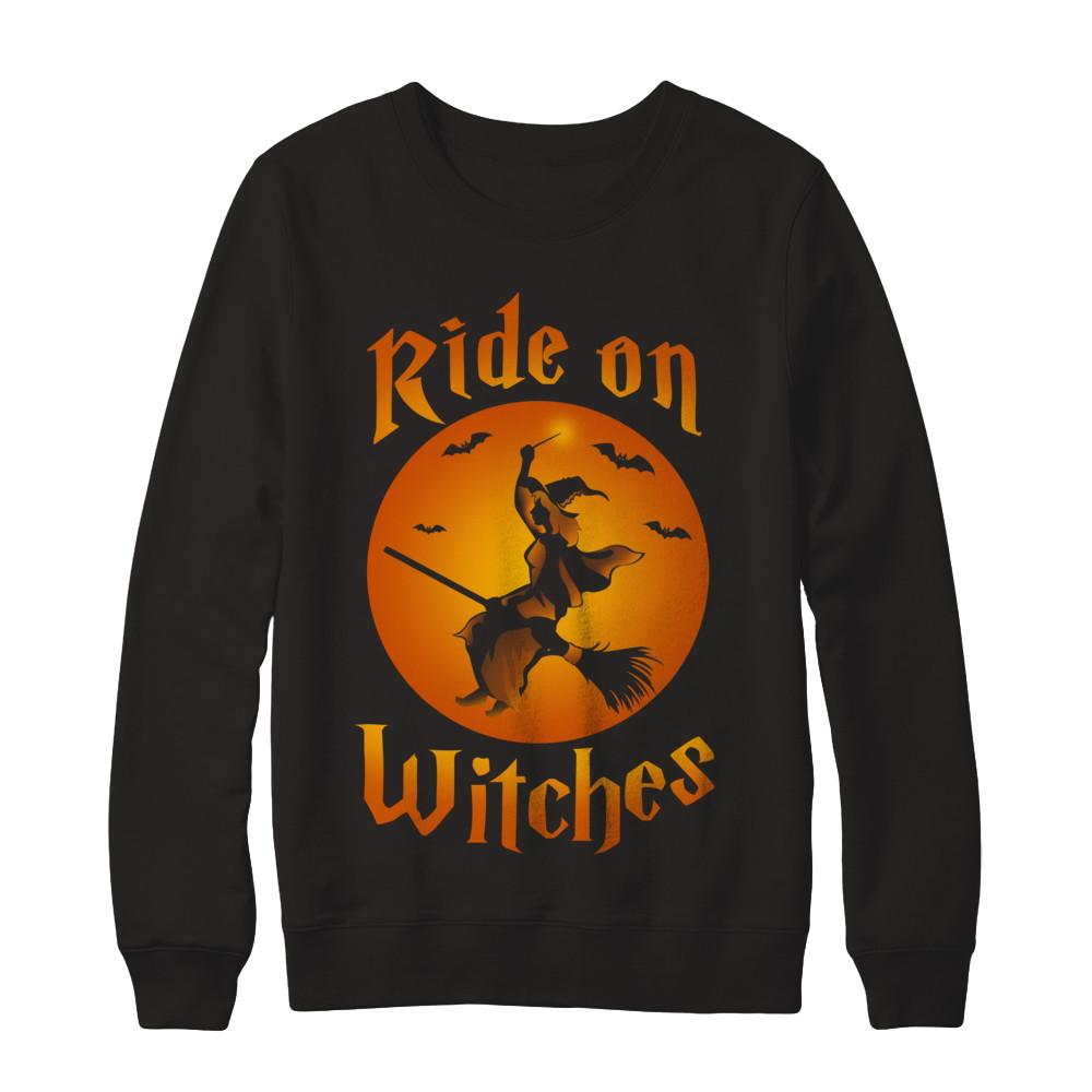 Ride On Witches-T-Shirt & Sweatshirt-Crewneck Sweatshirt-Black