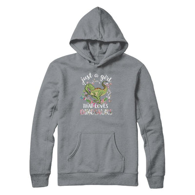 Saurus Just A Girl That Loves Dinosaurs T-Rex Gift-T-Shirt & Tank Top-Pullover Hoodie-Light Steel