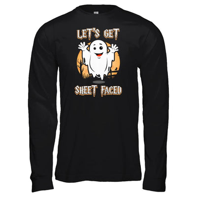 Halloween Let's Get Sheet Faced-T-Shirt & Tank Top-Long Sleeve T-Shirt-Black