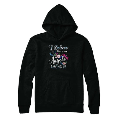 I Believe There Are Angels Among Us Dragonfly-T-Shirt & Tank Top-Pullover Hoodie-Black