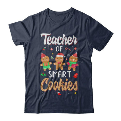 Cute Teacher Of Smart Cookies Merry Xmas Christmas-T-Shirt & Sweatshirt-Classic T-Shirt-Navy