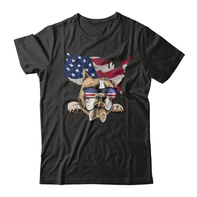 Funny Patriot Bulldog Dog 4Th Of July American Flag-T-Shirt & Hoodie-Classic T-Shirt-Black