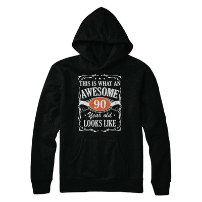 Vintage This Is What An Awesome 90 Year Old 1931 Birthday-T-Shirt & Hoodie-Pullover Hoodie-Black