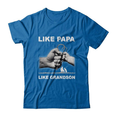 Like Papa Like Grandson Fishing Fish Fathers Day-T-Shirt & Hoodie-Classic T-Shirt-Royal
