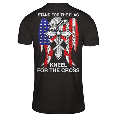 Firefighter Stand For The Flag Kneel For The Cross-T-Shirt & Hoodie-Premium T-Shirt-Black