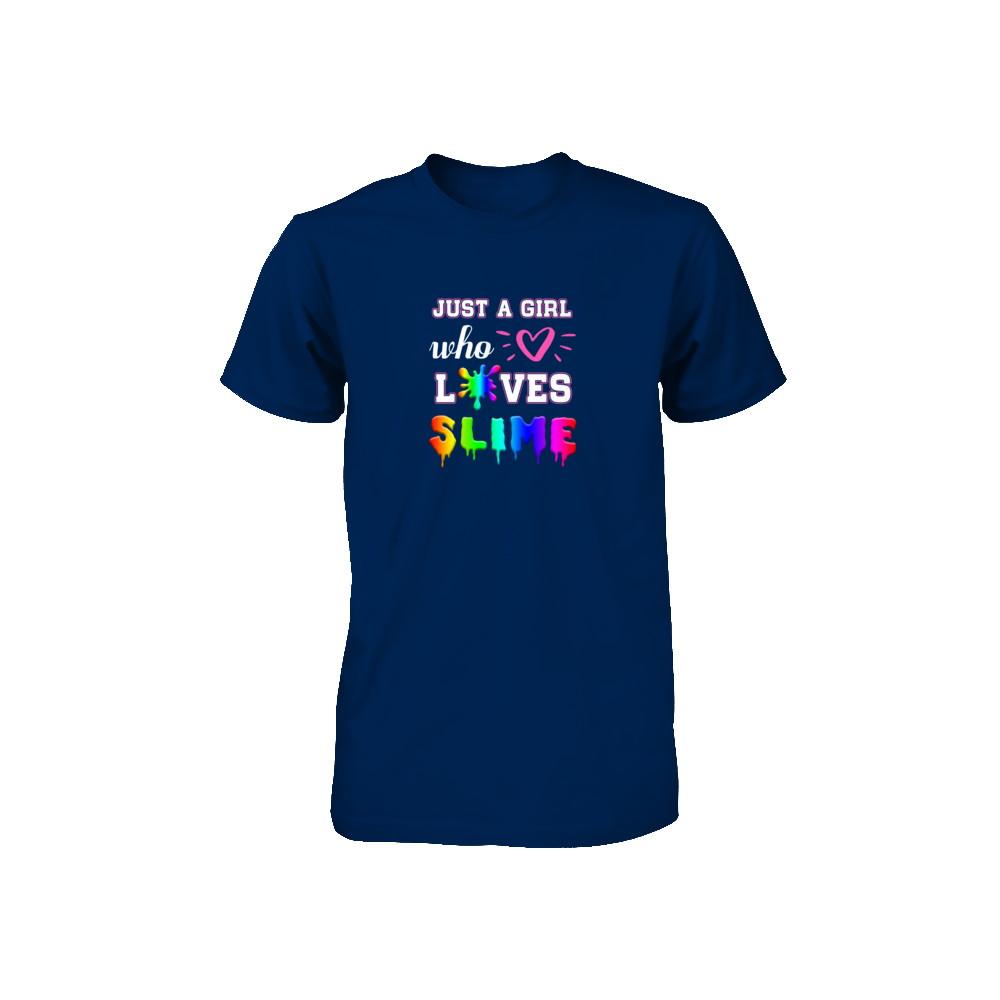 Just A Girl Who Loves Slime Youth-Youth Shirt-Toddler T-Shirt-Navy