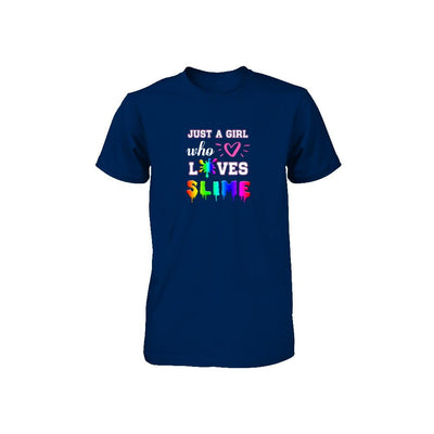 Just A Girl Who Loves Slime Youth-Youth Shirt-Toddler T-Shirt-Navy