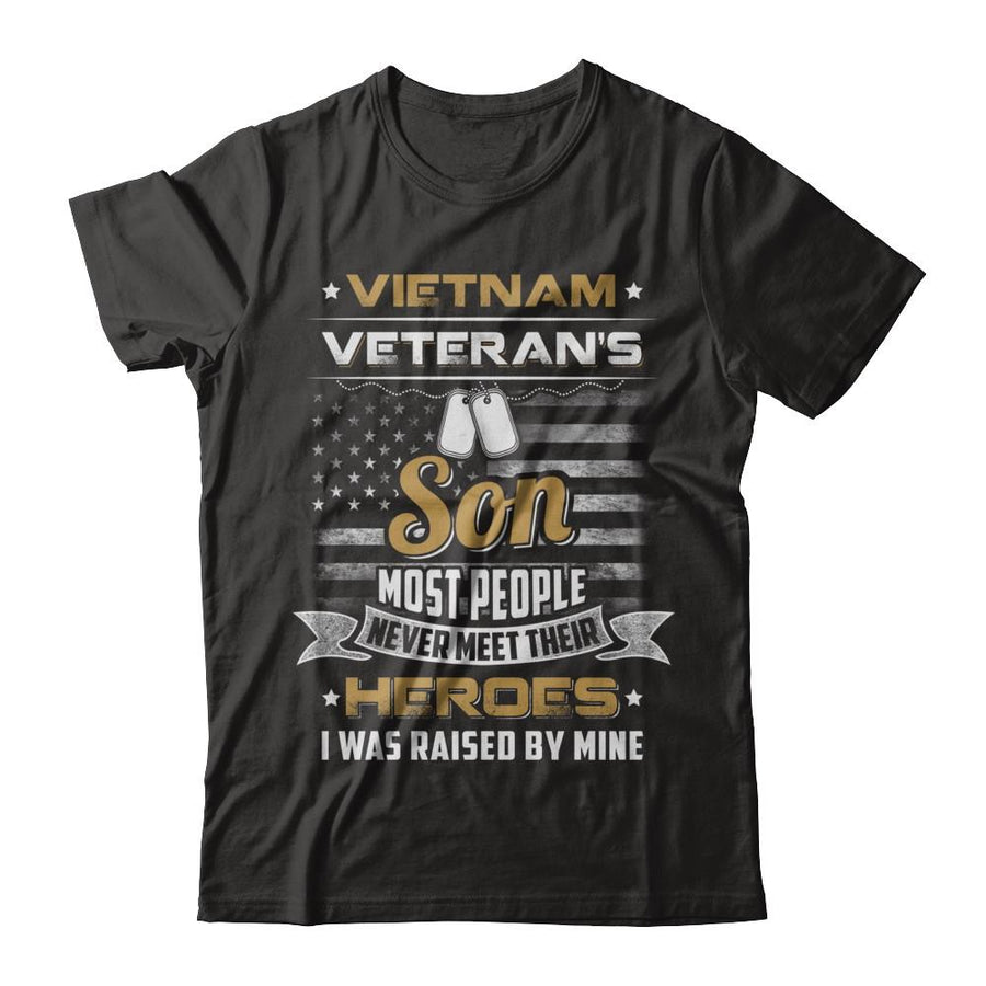 Vietnam Veteran's Son I Was Raised By Mine-T-Shirt & Hoodie-Classic T-Shirt-Black