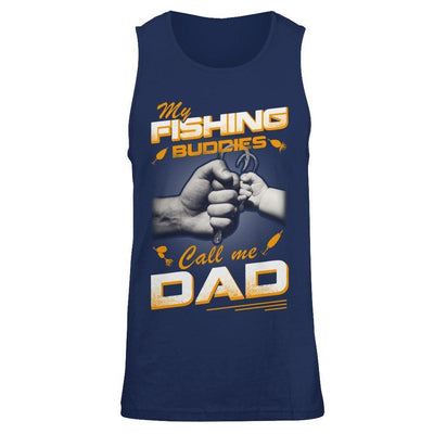 My Fishing Buddies Call Me Dad-T-Shirt & Hoodie-Unisex Tank-Navy