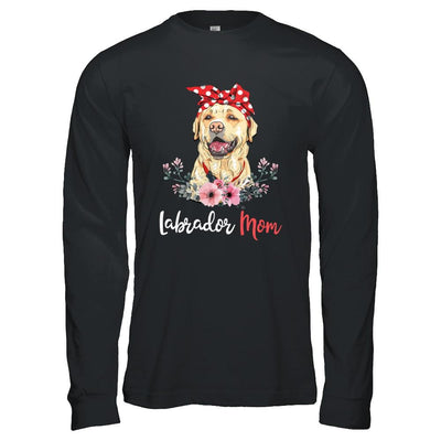 Labrador Mom Gift For Women Dog Lover-T-Shirt & Hoodie-Long Sleeve T-Shirt-Black