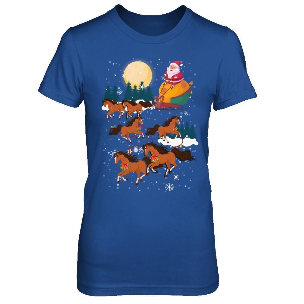 Funny Christmas Horse Reindeer Lover Santa Gift-T-Shirt & Sweatshirt-Women's T-Shirt-Royal