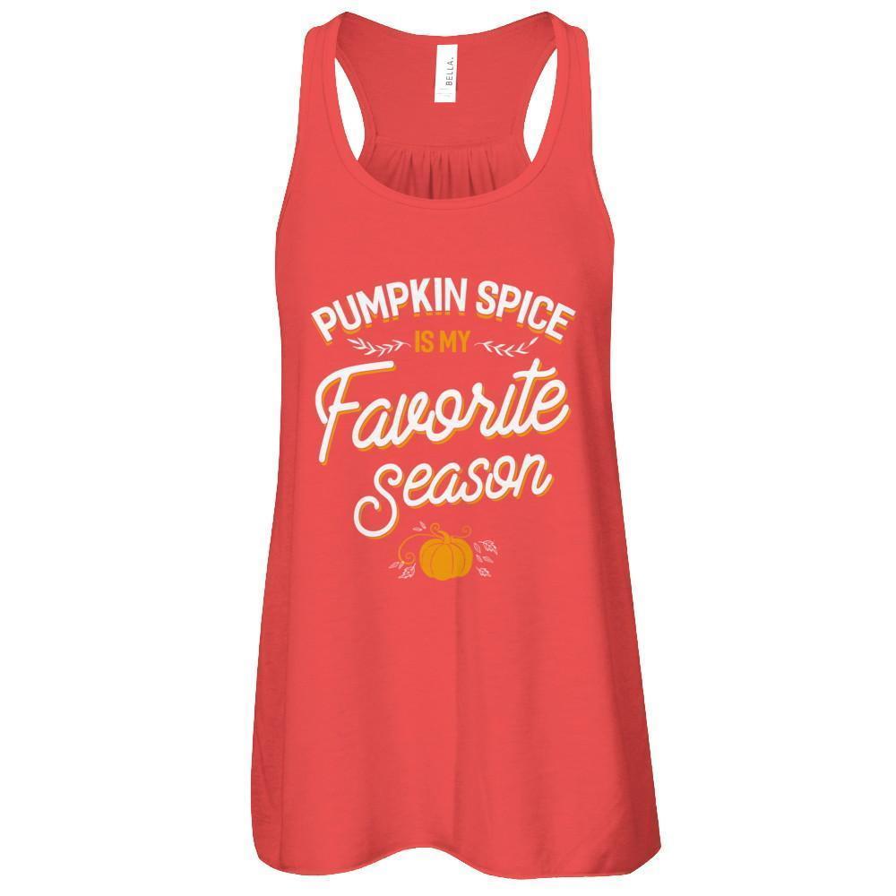 Pumpkin Spice Is My Favorite Season-T-Shirt & Tank Top-Women's Flowy Racerback Tank-Red