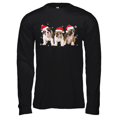 Funny Bulldogs Puppies Christmas Dog Gift-T-Shirt & Hoodie-Long Sleeve T-Shirt-Black