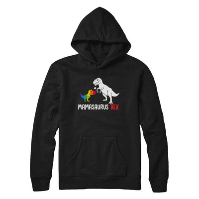 Mama Saurus Mamasaurus T-Rex Dinosaur LGBT Support-T-Shirt & Hoodie-Pullover Hoodie-Black