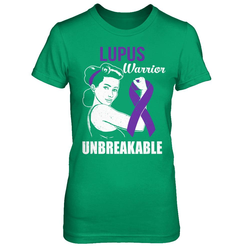 Lupus Warrior Unbreakable Lupus Awareness-T-Shirt & Hoodie-Women's T-Shirt-Irish Green