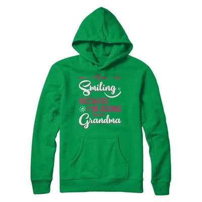 I'm Smiling Because I'm Going To Be A Grandma-T-Shirt & Hoodie-Pullover Hoodie-Irish Green