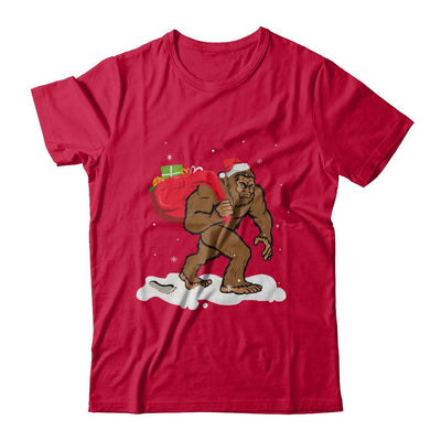 Bigfoot Santa Christmas Boys Men Sasquatch Xmas Gift-T-Shirt & Sweatshirt-Classic T-Shirt-Red