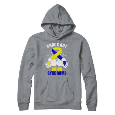 Boxing knock out Down Syndrome Awareness Support-T-Shirt & Hoodie-Pullover Hoodie-Light Steel