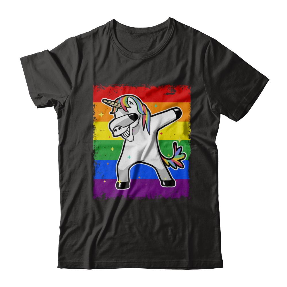 Dabbing Unicorn Lgbt Gay Pride Flag