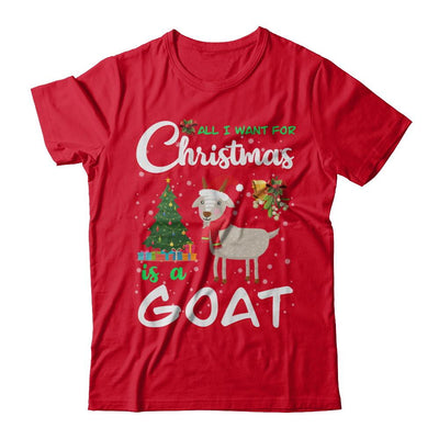 All I Want For Christmas Is A Goat Cute Xmas-T-Shirt & Sweatshirt-Premium T-Shirt-Red