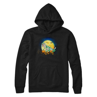Halloween Pumpkin Dinosaur Gift For Kids Boys Girls-T-Shirt & Hoodie-Pullover Hoodie-Black
