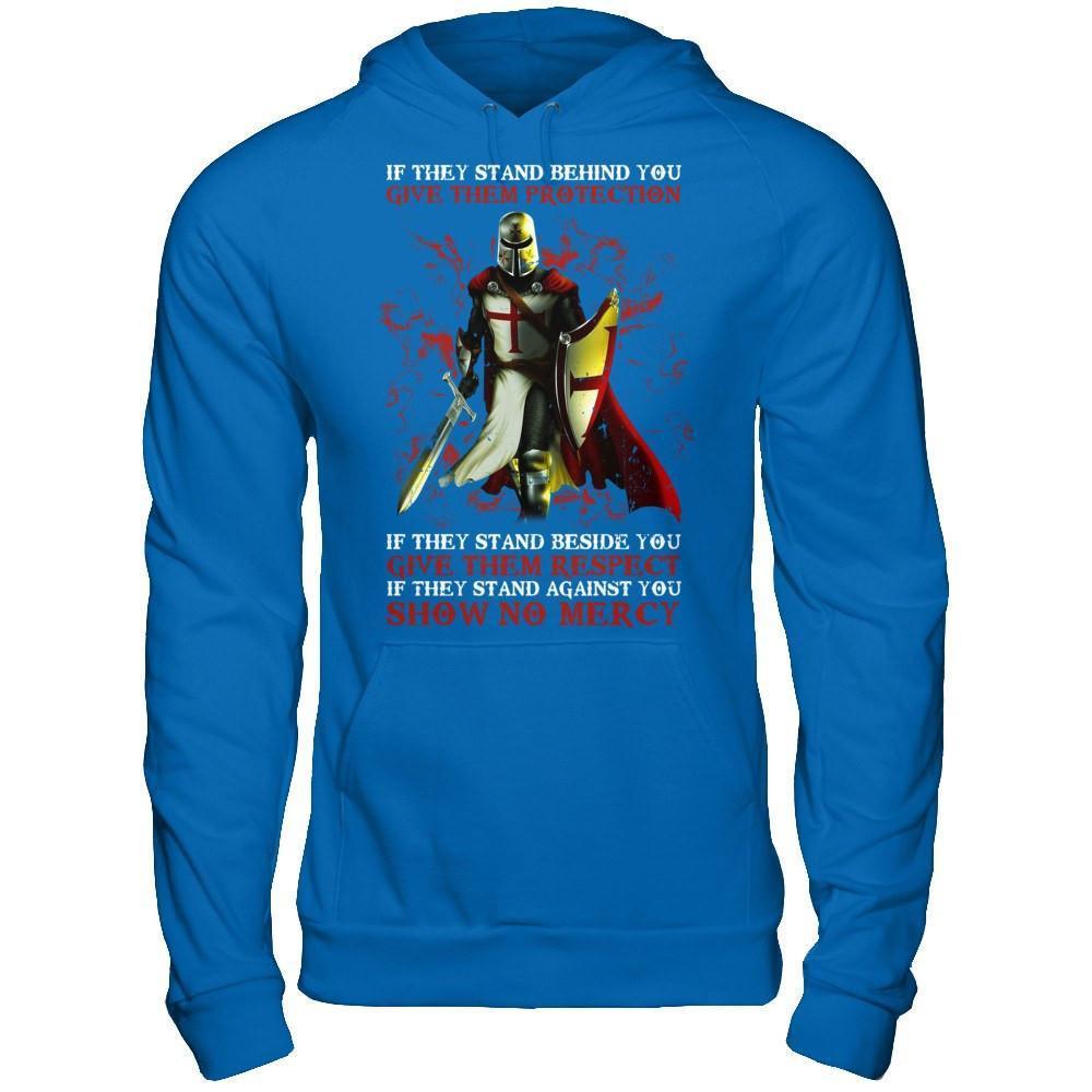 Knight Templar If They Stand Behind You Give Them Protection-T-Shirt & Hoodie-Pullover Hoodie-Royal