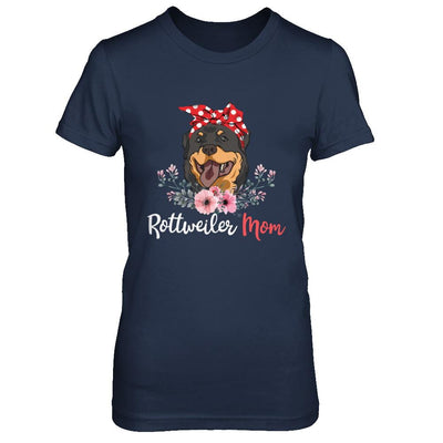 Rottweiler Mom Gift For Women Dog Lover-T-Shirt & Hoodie-Women's T-Shirt-Navy