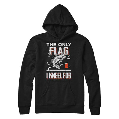 The Only Flag I Kneel For Wahoo ono Fish Fishing-T-Shirt & Hoodie-Pullover Hoodie-Black