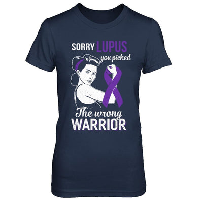 Sorry Lupus You Picked The Wrong Warrior Lupus-T-Shirt & Hoodie-Women's T-Shirt-Navy