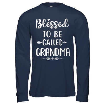Funny Grandma Blessed To Be Called Grandma-T-Shirt & Hoodie-Long Sleeve T-Shirt-Navy