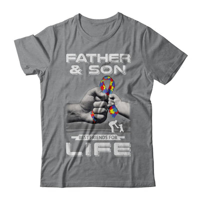 Autism Awareness Father And Son Best Friends For Life-T-Shirt & Hoodie-Classic T-Shirt-Sport Grey