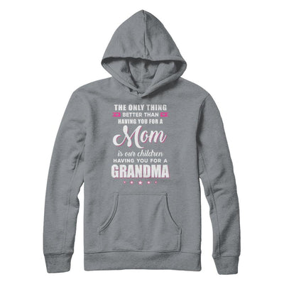 Only The Best Mom Get Promoted To Grandma Mothers Day-T-Shirt & Hoodie-Pullover Hoodie-Light Steel