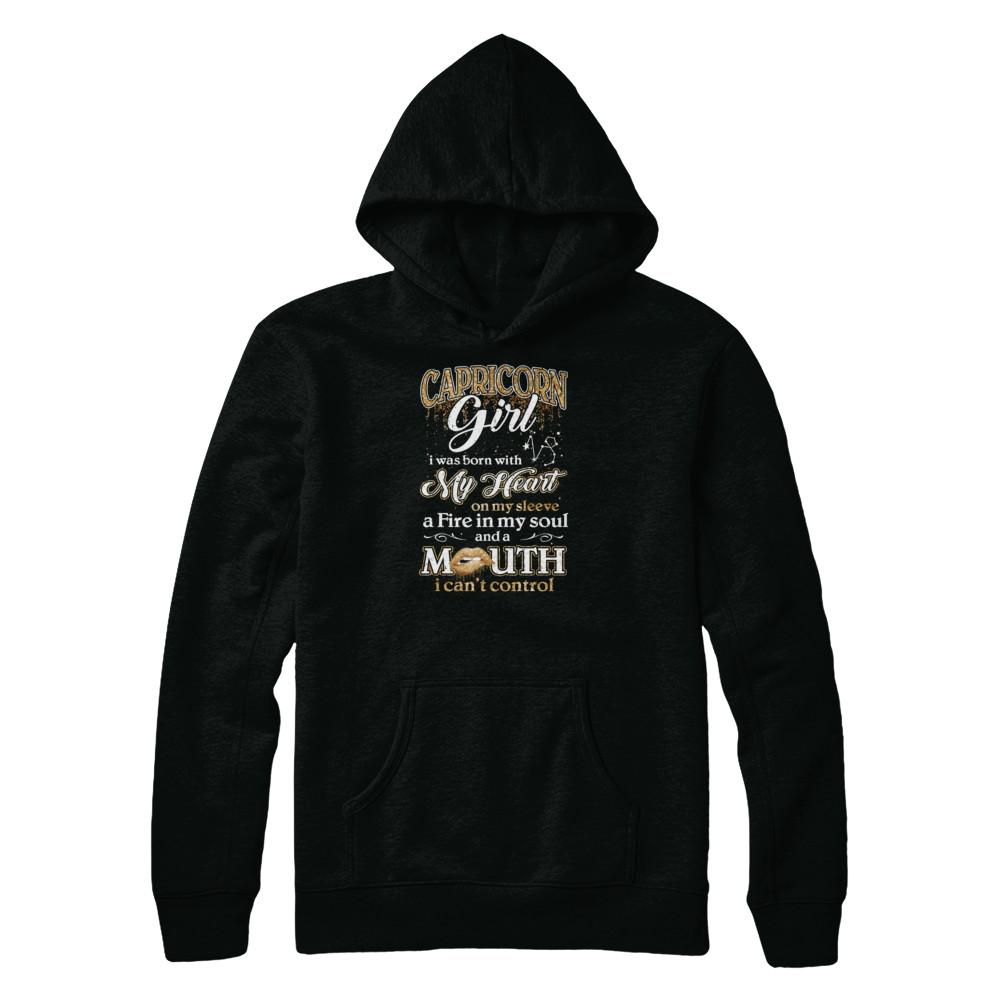 I'm A Capricorn Girl Lipstick December January Funny Zodiac Birthday-T-Shirt & Tank Top-Pullover Hoodie-Black