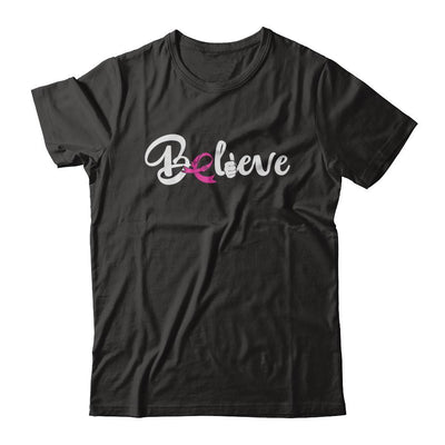 Believe Breast Cancer Awareness Fight-T-Shirt & Sweatshirt-Premium T-Shirt-Black