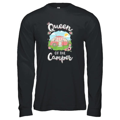 Queen Of The Camper Camping For Women Gift-T-Shirt & Tank Top-Long Sleeve T-Shirt-Black
