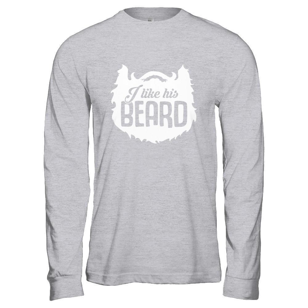 I Like His Beard I Like Her Butt Couple-T-Shirt & Hoodie-Long Sleeve T-Shirt-Sport Grey