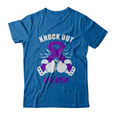 Boxing knock out Epilepsy Awareness Support-T-Shirt & Hoodie-Classic T-Shirt-Royal