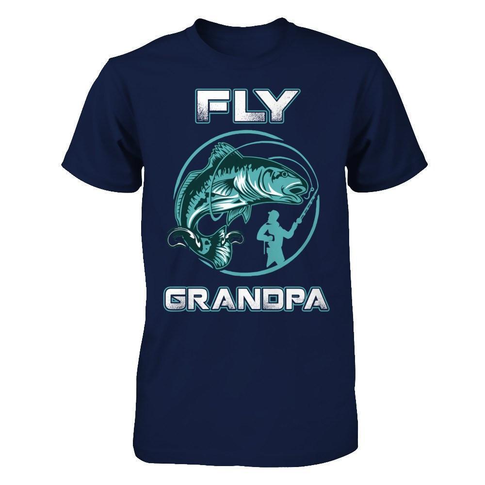 Fly Fishing Grandpa-T-Shirt & Hoodie-Classic T-Shirt-Navy