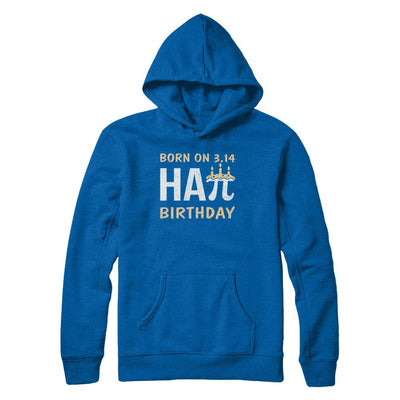 Born On March 14 Happy Pi Day Birthday-T-Shirt & Hoodie-Pullover Hoodie-Royal