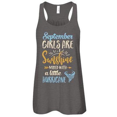 September Girls Birthday Sunshine Mixed Little Hurricane-T-Shirt & Tank Top-