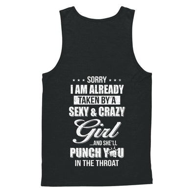 Sorry I Am Already Taken By A Sexy And Crazy Girl Husband-T-Shirt & Hoodie-Unisex Tank-Black