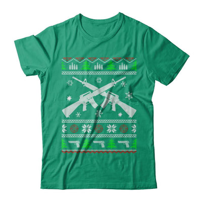 I Want Rifle Guns For Christmas Ugly Christmas Sweater-T-Shirt & Sweatshirt-Classic T-Shirt-Kelly Green