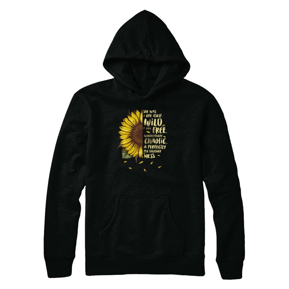 She Was Life Itself Wild And Free Vintage Sunflower-T-Shirt & Tank Top-Pullover Hoodie-Black