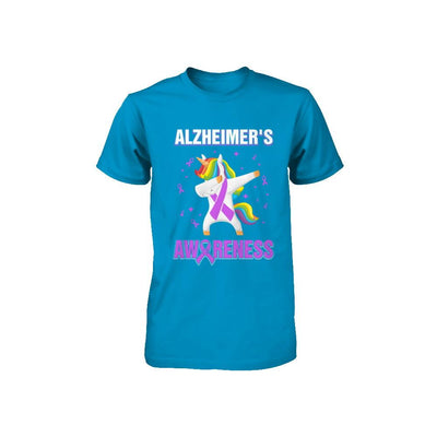 Inspirational Alzheimer's Awareness Unicorn Support Youth-Youth Shirt-