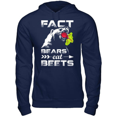 Fact Bears Eat Beets-T-Shirt & Hoodie-Pullover Hoodie-Navy